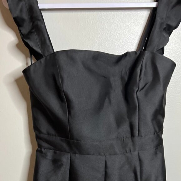 Hutch Wms Strapless Wide Leg Jumpsuit in Black Gazar Size 8 - Picture 1 of 12